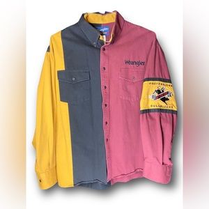 Mens Wrangler PBR Professional Bull Riders Shirt ~ Size XL Western Button Rodeo